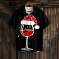 thumbnail image 5 of Unisex Christmas Printed Festive Patterns Short Sleeve Collared Button-Down Shirt for Holiday Gatherings and Daily Wear, 5 of 9