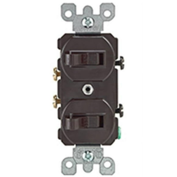 Leviton Mfg Switch Double 1P Brown S00-05224-02S