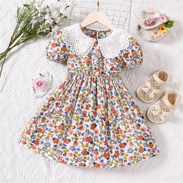 LUOGENLI Dresses For Girls 7-8 Years Old Fancy Summer New Puff