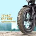 thumbnail image 6 of VOLTVOGUE VV-16 Adult Electric Bike, 16" Fat Tire Ebike, 48V 15.6Ah 748Wh Lithium Battery, 750W Motor, Full Suspension All-Terrain E-Bike with App Control, Recommended Age 16+ UL2849, 6 of 8