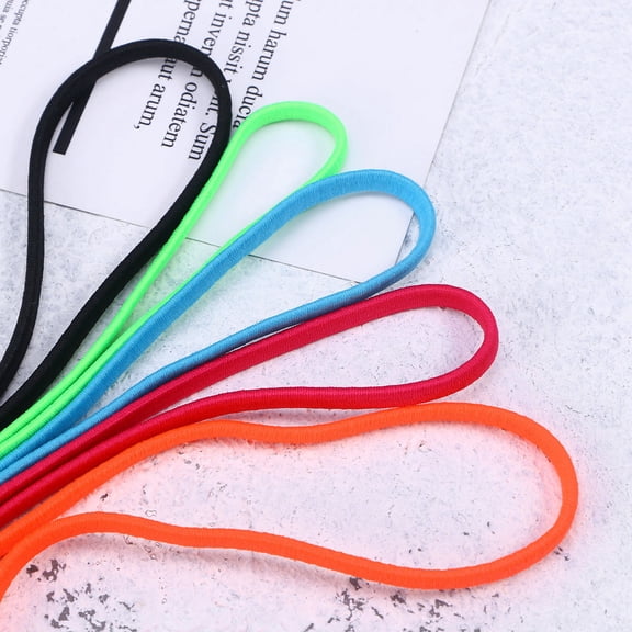 Vosarea 10Pcs Assorted Color Elastic Head Bands Non Slip for Running Yoga Gym Workout