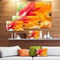 thumbnail image 3 of Red and Yellow Daisy Flower - Floral Canvas Art Print, 3 of 4