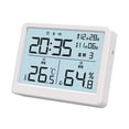 thumbnail image 3 of Hygromètre d'Intérieur LCD Calendrier Horloge Murale Portable Humidimètre Alarme, 3 of 9