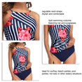 thumbnail image 4 of Traje de baño para Mujer Correas de Cuello Regulables Talle Alto Estilo Casual Trajes de baño Divididos cómodos y Elegantes para Fiestas en la Playa Tipo 5 XXL, 4 of 5
