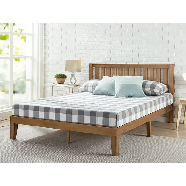 Zinus Alexia 37 Wood Platform Bed With, Queen Size Platform Bed Frame Reviews King