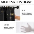 thumbnail image 5 of Christmas Snowflake Tree Kitchen Curtains Winter Window Curtains Over Sink Set of 2, Black Yellow Golden Rod Pocket Short Tier Curtains for Kitchen, Christmas Small Kitchen Decor (26x36 Inch), 5 of 6
