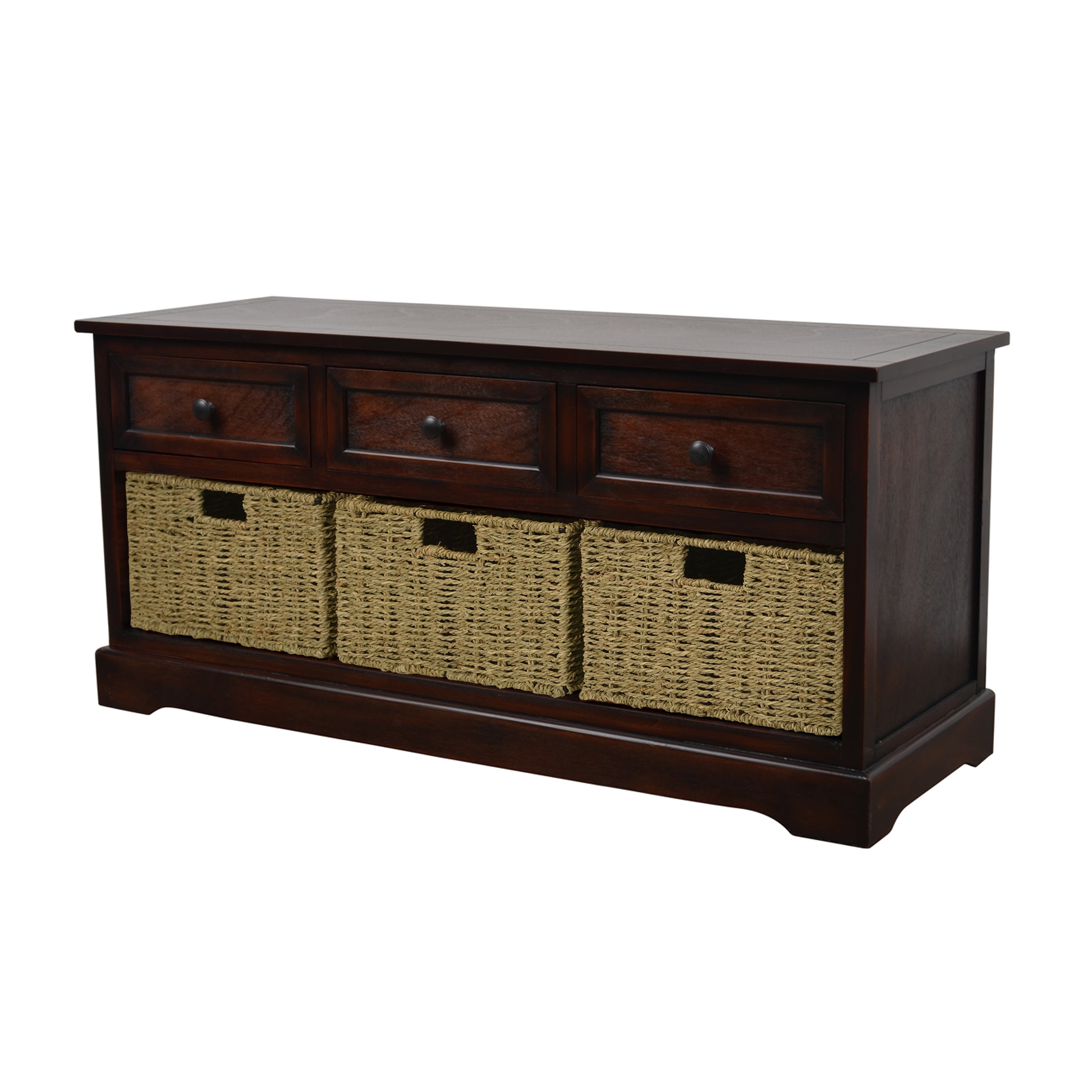 Montgomery Entryway Storage Bench With Baskets Multiple Finishes