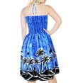 thumbnail image 2 of HAPPY BAY Women's Summer Boho Beach Backless Smocked Mini Swing Dress Tube Top Strapless Dresses for Women L-XL Cerulean, Palm Tree, 2 of 3