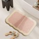 thumbnail image 5 of Felpudo de baño de imitación de lana de oveja, estilo cremoso | Alfombra de poliéster suave y afelpada, antideslizante, con reverso de goma, absorbente de agua | Alfombra moderna para ducha,, 5 of 6