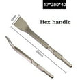 thumbnail image 1 of Lefu 1PC Chisel Bits Square/Round handle Shank for Electric Hammer 45# Carbon Steel, 1 of 7
