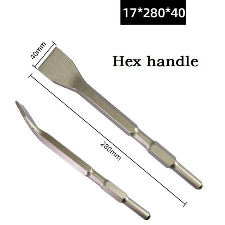 

BCLONG 1PC Chisel Bits Square/Round handle Shank for Electric Hammer 45# Carbon Steel