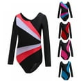 thumbnail image 6 of Ballet Leotards For Girls Color Block Gymnastics Bodysuit Activewear Dresses Gymnastics Leotards for Girls Dance Ballet Suit, 3-14 y, 6 of 6