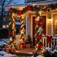 thumbnail image 4 of Artificial Holly Garland, Green Foliage Holiday Decoration for Dining Table & Window, 4 of 5