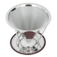 thumbnail image 4 of Drip Coffee Cone,Reusable Coffee Dripper Stainless Coffee Dripper Stainless Steel Coffee Dripper Sturdy Construction, 4 of 7