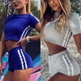 thumbnail image 3 of Ensemble 2 Pcs pour Femmes : Haut de Sport Sans Manches + Short, Course, Gym, Yoga, Mise en Forme, 3 of 5