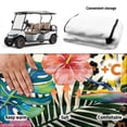 thumbnail image 6 of XYZCANDO Tropical Floral Leopard Golf Cart Seat Cover with 4 Pockets - Universal Washable Non-Slip Protector for 2-Seat Golf Carts, 6 of 9