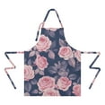 thumbnail image 2 of Pioneer Flower Floral Print Pattern Apron-Garden Aprons for Women with Pockets-Cotton Linen Waterproof Kitchen Cooking Gardening Aprons Adjustable for Kitchen,Cooking,BBQ and Salon 33x27 Inch, 2 of 7