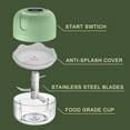 thumbnail image 5 of USB Electric Portable Garlic Cutter Mini Meat Grinder Garlic Puree Crusher Suitable for Garlic Chili Snacks Kitchen Food Chopper (250ml-green), 5 of 7