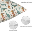 thumbnail image 3 of Yiaed Summer Dinosaur Print Pillow Covers Super Soft Decorative Square Throw Pillow Covers Case Cushion Covers for Sofa Couch Bedroom Car Decor（No pillow core）-20"x20", 3 of 7