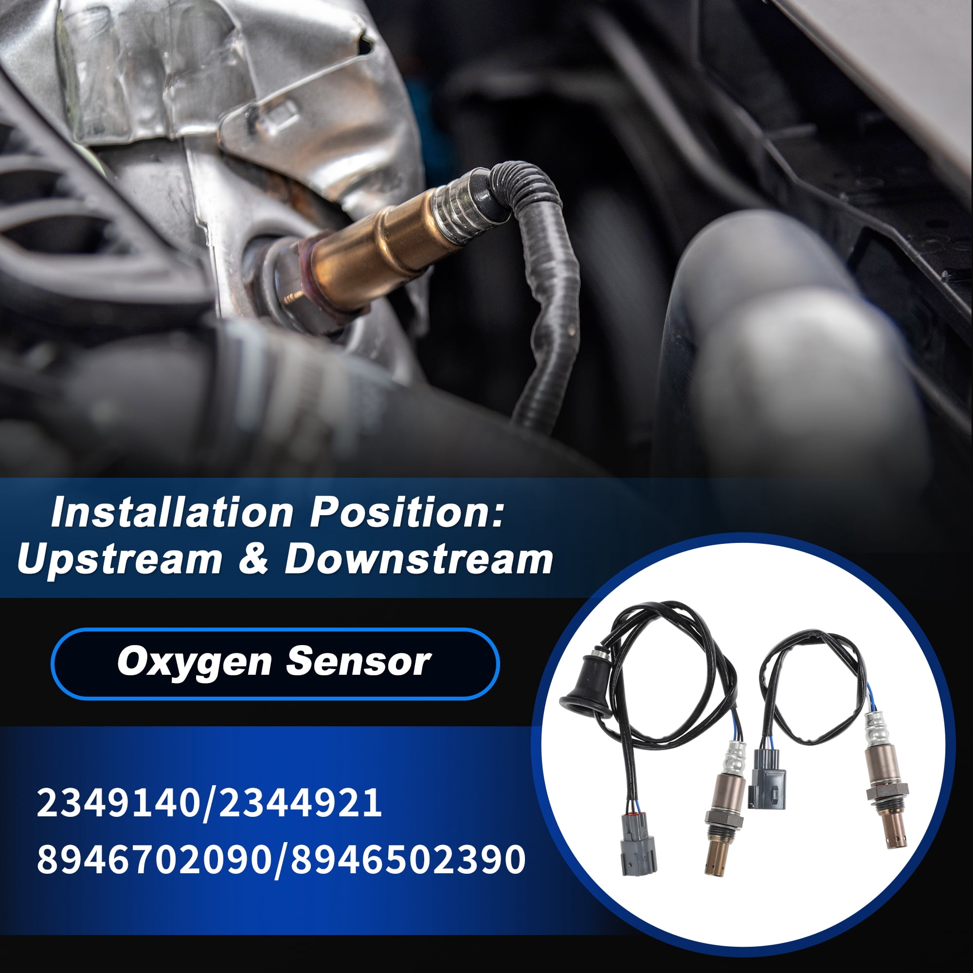 Unique Bargains 2Pcs Oxygen Sensor for Toyota Camry 3.5L V6 2018-2020