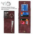 thumbnail image 4 of Dteck for Samsung Galaxy Note20 Ultra Case with Card Holder, RFID Blocking PU Leather Galaxy Note20 Ultra Wallet Case with Ring Kickstand, Magnetic Back Flip Case Note20 Ultra 5G Slim Cover,Winered, 4 of 8