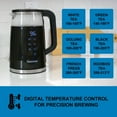 thumbnail image 4 of Kenmore Double-Walled Glass Electric Kettle 1.7L, Digital Temperature Control With 4 Pre-Sets, Black, 4 of 5