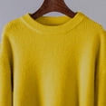thumbnail image 6 of Busydd Women's Sweaters Fashion Solid Color Long Sleeve Crewneck Sweater Women Knit Ribbed Pullover Sweaters for Women Free Size, 6 of 6