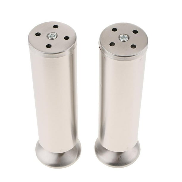 2 piezas de patas de pedestal para muebles de acero inoxidable, patas de pedestal para sofá 20 centímetros