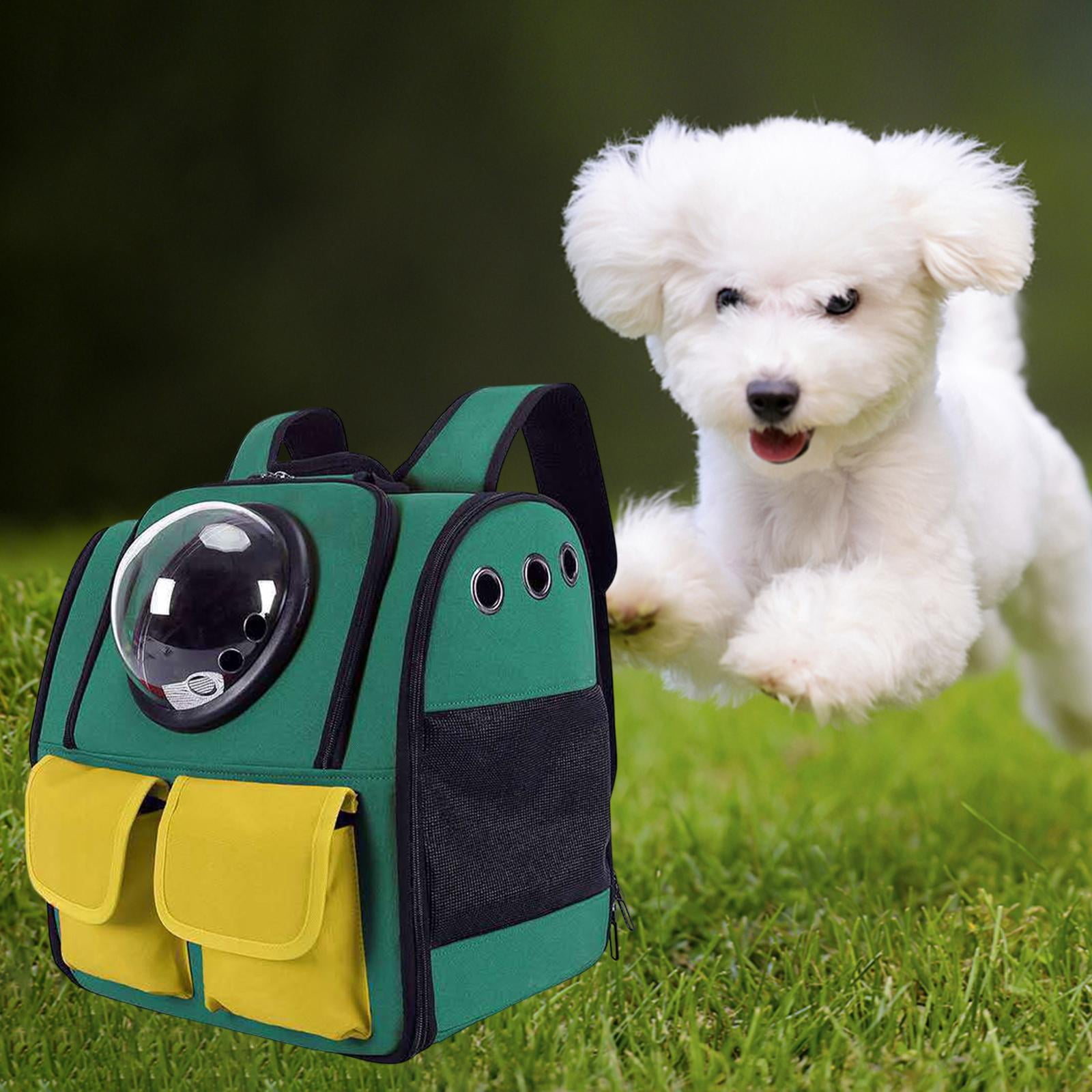 Bvdfgk Pet Carrier Backpack Dog Backpack Mesh Breathable Backpack Cat Dog Carrier Space Green