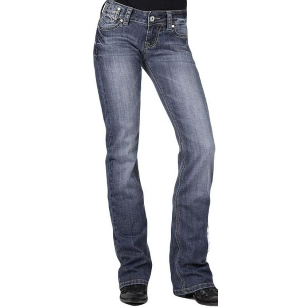 Stetson - Stetson Western Jeans Womens Slim Fit Medium Wash 11-054-0818 ...