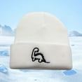 thumbnail image 2 of Toddler Girl Winter Hat Dinosaur Knitted Beanie Hat Soft Warm Winter Knit Cap for 1-5 Years Girls, 2 of 3