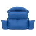 thumbnail image 4 of LeisureMod All Weather 2 Person Outdoor Hanging Egg Chair Cushion, Blue, 4 of 6