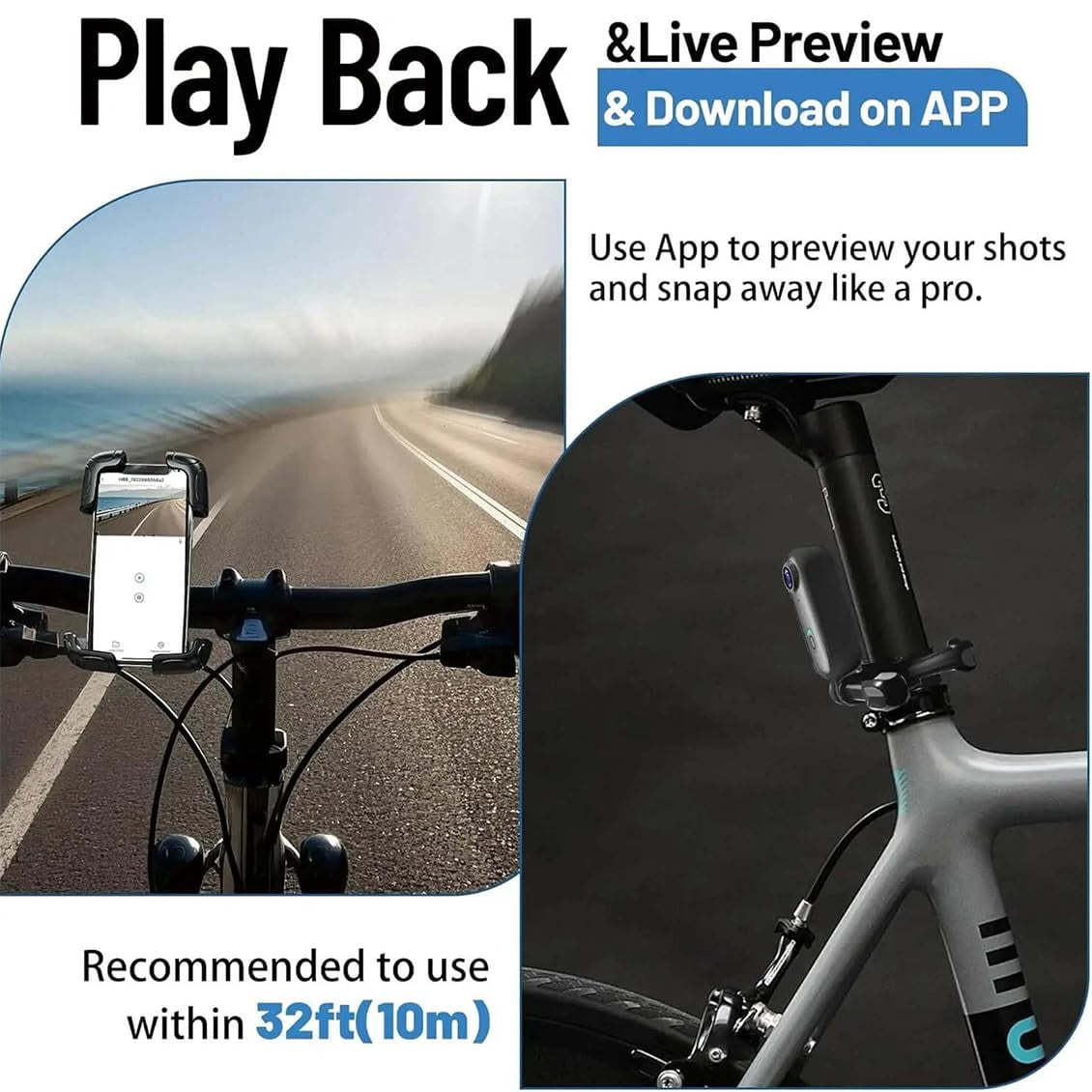 POV 4K Action Camera - Gelviva, Gelviva Thumb Body Camera 4k Portable, Treklon Pov Camera, Hands Free Waterproof Wearable Video Recorder, Helmet Mount, For Bike Cycling, Pet, Vlogging (White, 4K)
