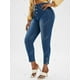 thumbnail image 3 of Tallas grandes con cremallera mosca botándose jeans Rosegal  Vaqueros de talla grande, 3 of 5