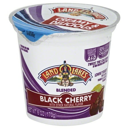 Land O Lakes Lol Black Cherry Lowfat Yogurt, 6 Oz.