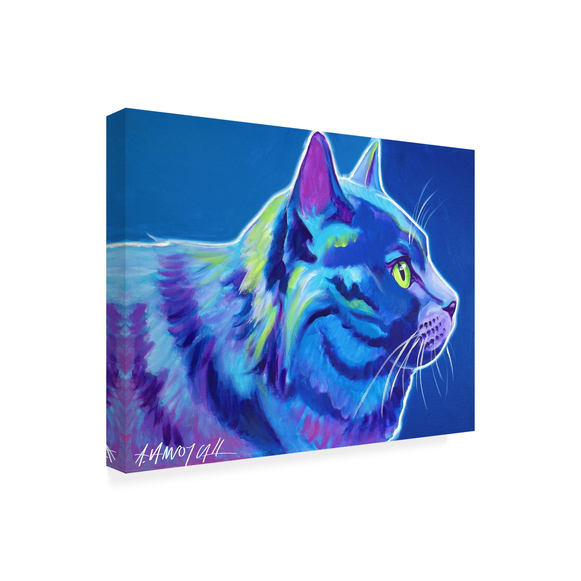 Trademark Fine Art 'Cat Blue Boy' Canvas Art by DawgArt