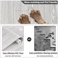 thumbnail image 6 of Oxdigi 23.6" X 196" White Gray Vinyl Flooring Roll Self Adhesive Wood Plank, 6 of 9