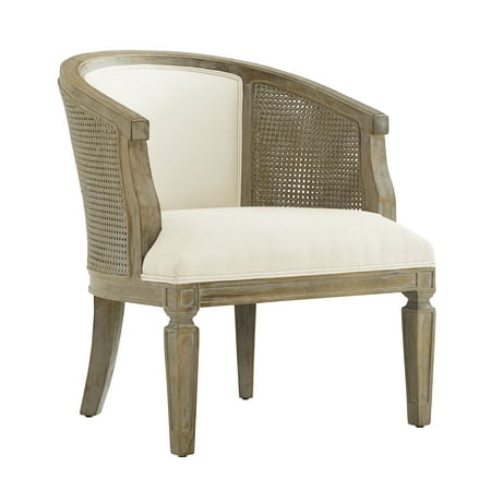 Linon Buckingham Rattan Accent Chair, Gray Wash