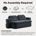 thumbnail image 5 of Sleeper Sofa Bed with 2 Pillows,Corduroy Convertible Futon Sleeper Sofa Couch,Modern Floor Sofa Bed,Folding Mattress for Living Room,Small Spaces,Brown Grey, 5 of 8