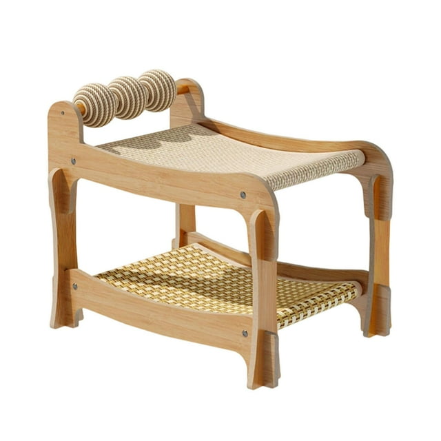 Cama rascadora para gatos, cojín rascador, cama para dormir, hamaca, apartamento con pelotas, alfombra rascadora para gatos domésticos y gatitos