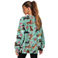 thumbnail image 4 of Yuyamidu Oversized Graphic Sweatshirt for Women Floral Dachshund Women's Novelty Sweatshirts with Pocket Long Sleeve Pullover Crewneck Loose Fit Shirt Home Office Party Clothing 2XL, 4 of 7