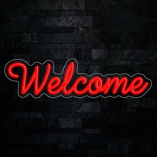 Welcome Neon LED Sign 26"L x 7"H #32880