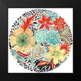 thumbnail image 2 of Del Sol, Ani 15x15 Black Modern Framed Museum Art Print Titled - Bright Floral Matisse Circle II, 2 of 5