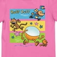 thumbnail image 2 of Dog Man Li'l Petey and 80-HD running on Pink Short Sleeve Girls T-Shirt-Small, 2 of 3