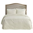 thumbnail image 1 of Pemberly Row Traditional 100 Percent Polyester Fitted Bedspread in Cream, 1 of 15