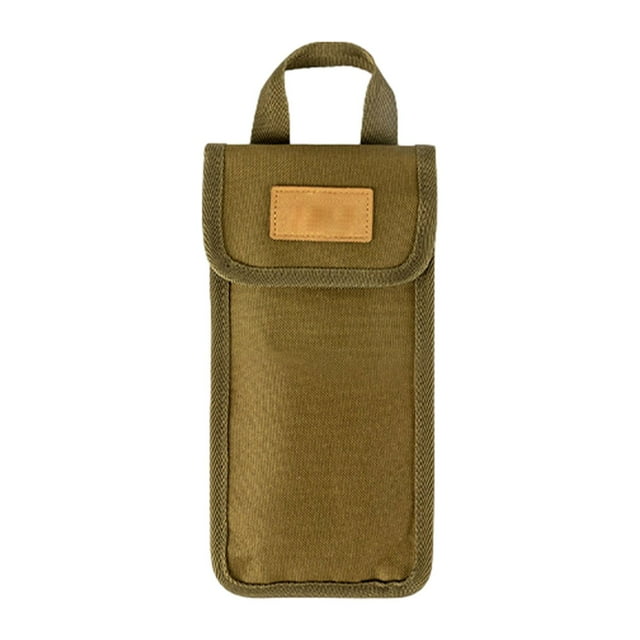Bolsa de almacenamiento de clavijas para tienda, bolsa de almacenamiento de clavos molidos, estuche organizador, accesorios para tienda de campaña, cl Caqui 22cmx12.5cm