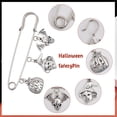 thumbnail image 5 of 8Pcs 8Styles Zinc Alloy Charms Safety Pin Brooches Set Lapel Pins for Backpack Clothes Decoration Silve, 5 of 6