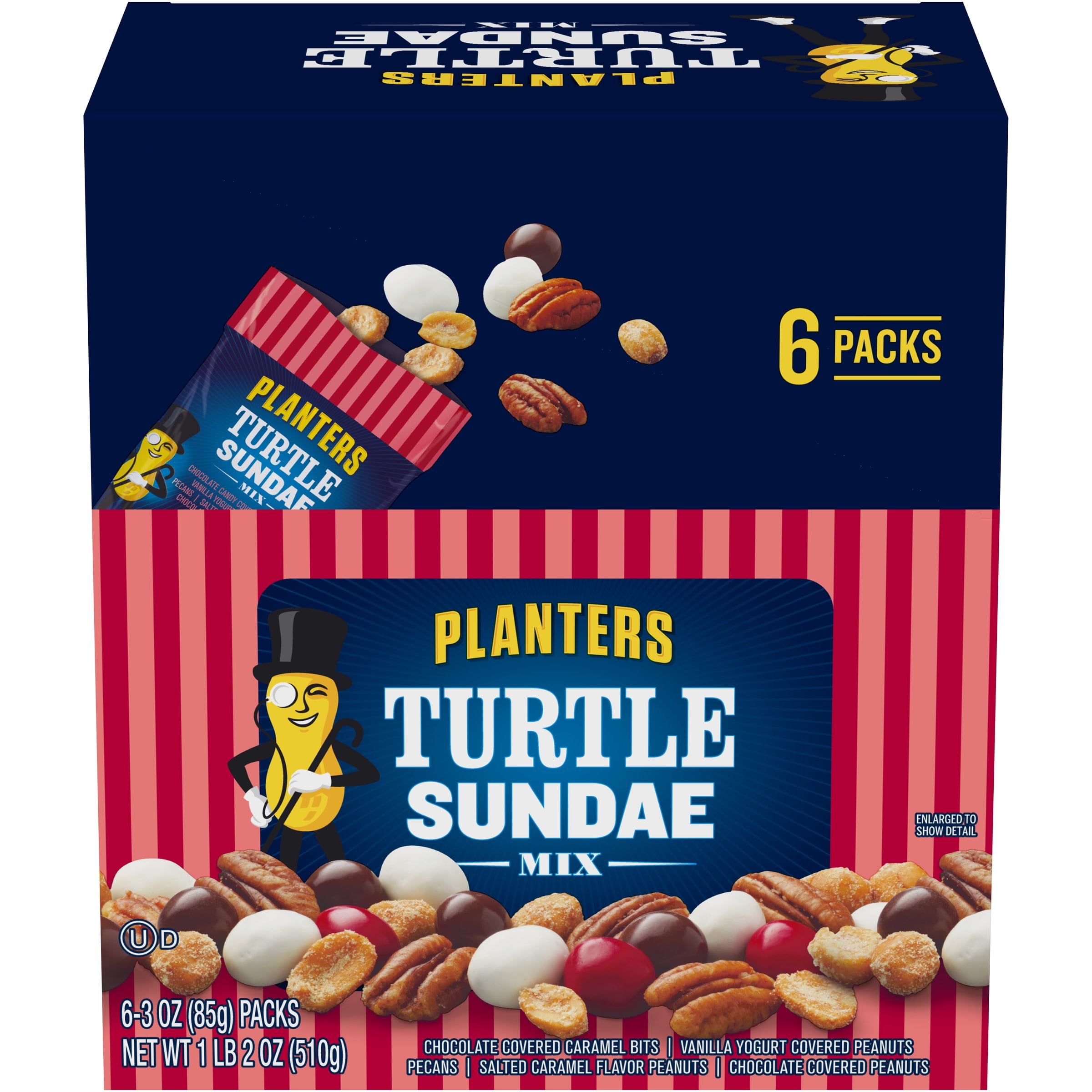 Planters Turtle Sundae Trail Mix Snack with Chocolate Caramel Bits
