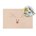 thumbnail image 4 of XMXT 6 Pcs Woven Placemats, Minimalist Cute Moose Stain Resistant Anti-Skid Placemat for Kitchen Table, 12 x 18 inches, 4 of 6