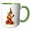 Green/White, variant on 3drose, Ellen Clapsaddle – Valentine Harlequin with Heart, 11oz Two-tone Green Mug